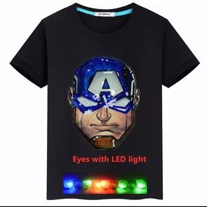 LED Captain America Tshirt boys size 7/8